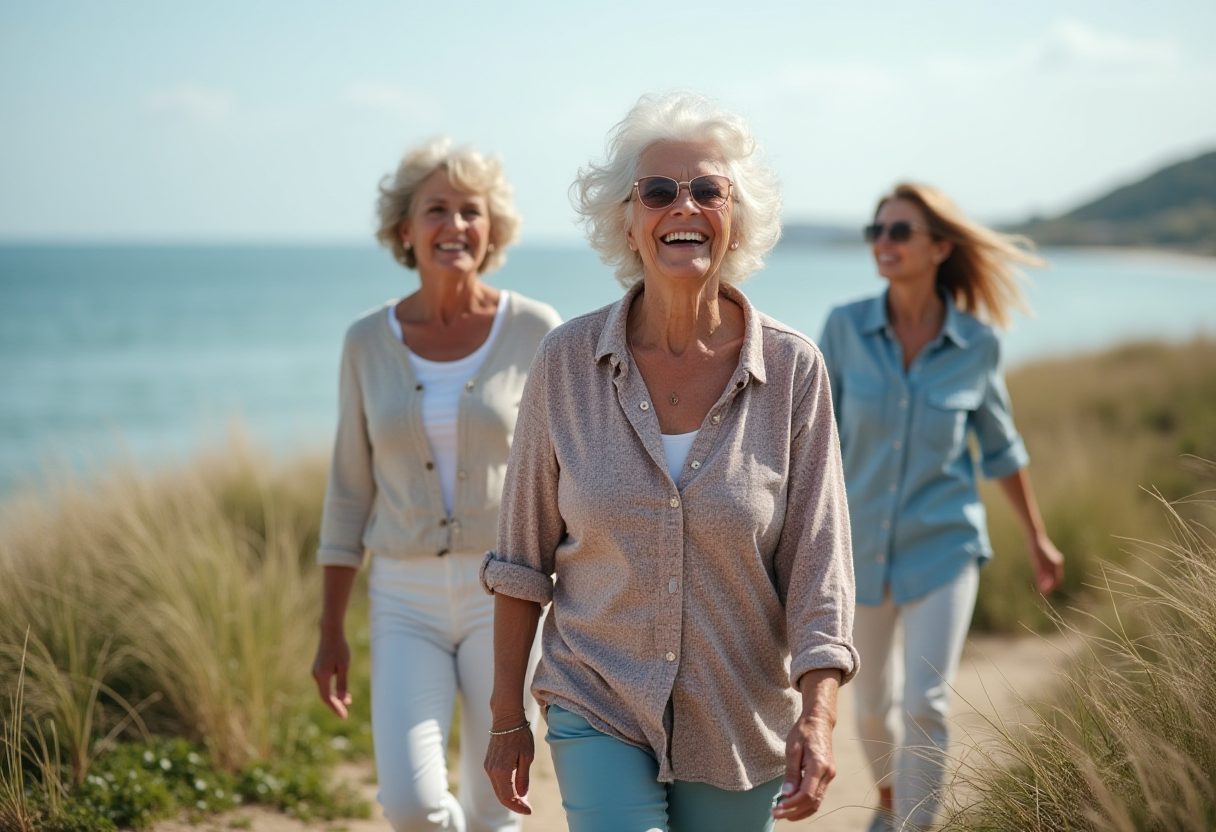 friends out walking
